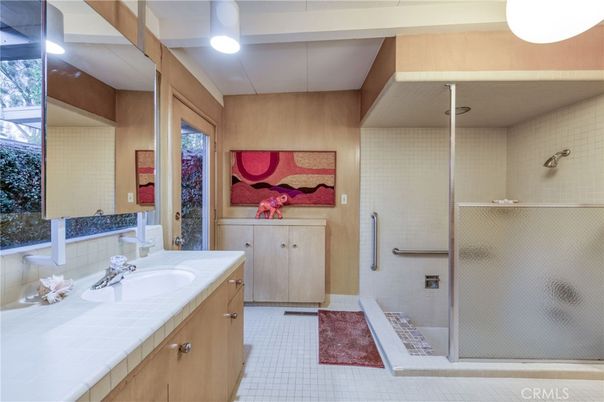 Bathroom, Glass Shower, Interior, Tile Countertops