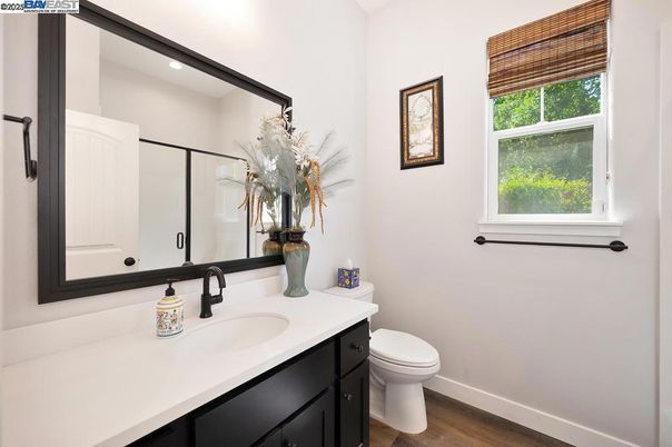 Bathroom, Interior, Recessed Lighting, Wood Texture Flooring