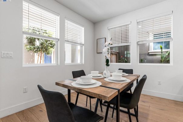 Dining room, Interior, Wood Texture Flooring