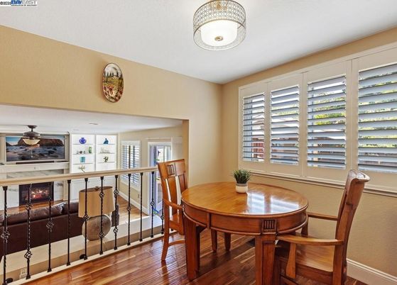 Dining room, Interior, Wood Texture Flooring