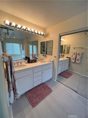 Bathroom, Dual Sink Vanities, Interior, Wood Texture Flooring