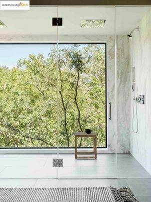 Bathroom, Glass Shower, Interior, Marble Walls