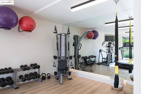 Fitness Equipment, Interior, Wood Texture Flooring