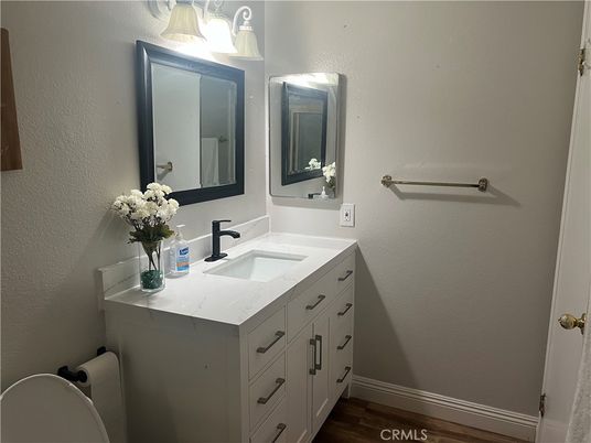 Bathroom, Dual Sink Vanities, Interior, Wood Texture Flooring