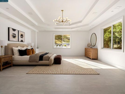 Bedroom, Interior, Pendant Lights, Recessed Lighting