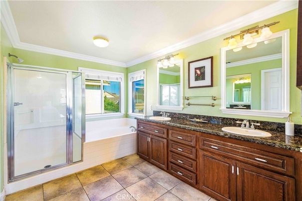 Bathroom, Dual Sink Vanities, Glass Shower, Interior