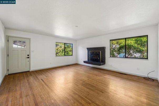 Empty room, Fireplace, Interior, Wood Texture Flooring