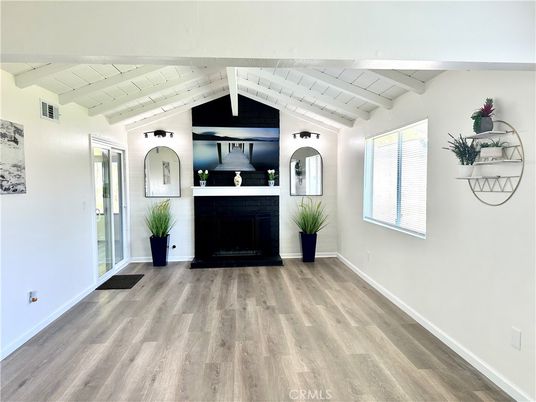 Fireplace, Interior, Wood Texture Flooring