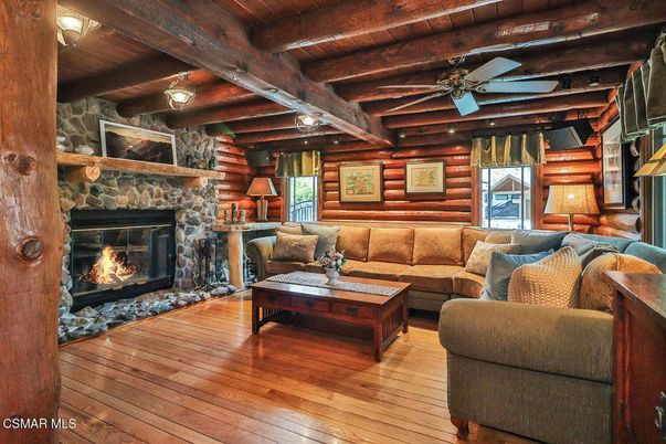 Fireplace, Interior, Living room, Stone Walls, Wooden Beams, Wooden Ceilings, Wood Texture Flooring, Wooden Walls