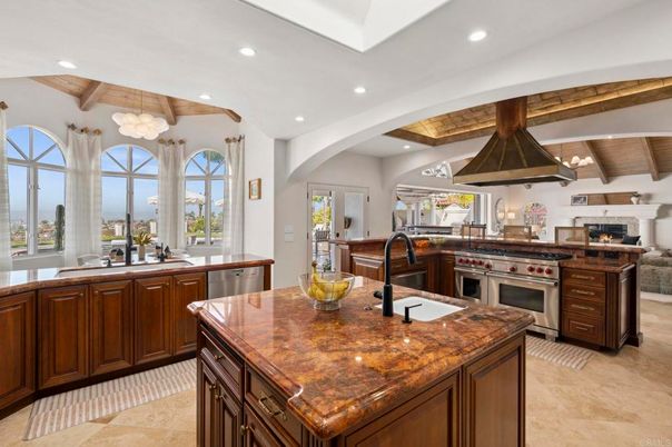 Interior, Kitchen, Recessed Lighting, Stainless Steel Appliances, Wooden Beams, Wooden Ceilings