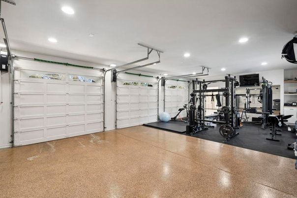 Fitness Equipment, Garage, Gym, Interior, Recessed Lighting