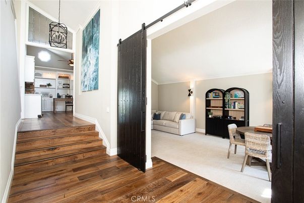 Dining room, Interior, Kitchen, Living room, Pendant Lights, Wood Texture Flooring