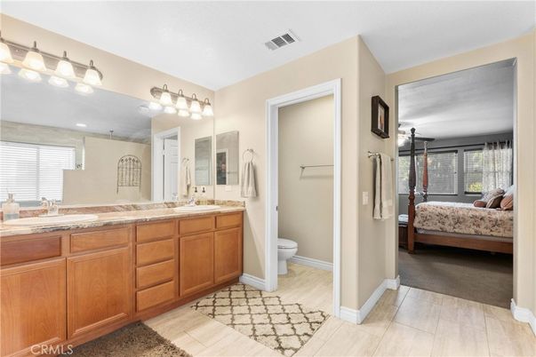 Bathroom, Bedroom, Dual Sink Vanities, Interior, Wood Texture Flooring