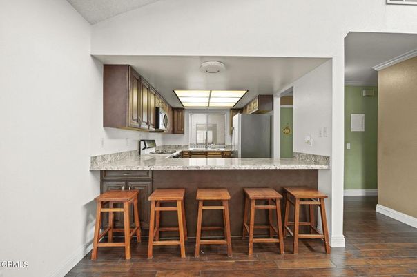 Interior, Kitchen, Wood Texture Flooring