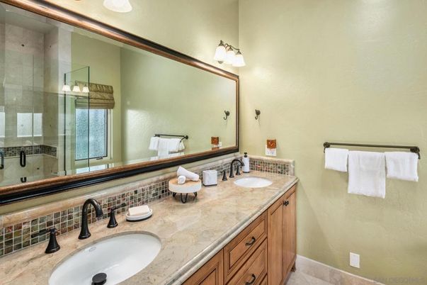 Bathroom, Dual Sink Vanities, Glass Shower, Interior