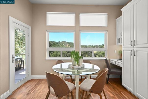 Dining room, Interior, Wood Texture Flooring