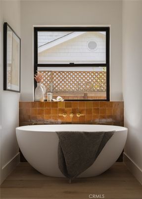 Bathroom, Free Standing Baths, Interior, Wood Texture Flooring