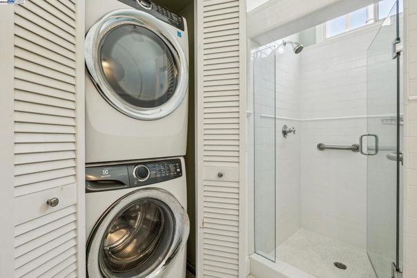 Bathroom, Glass Shower, Interior, Utility Closets, Washer