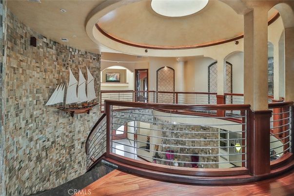 Interior, Recessed Lighting, Stone Walls, Wood Texture Flooring