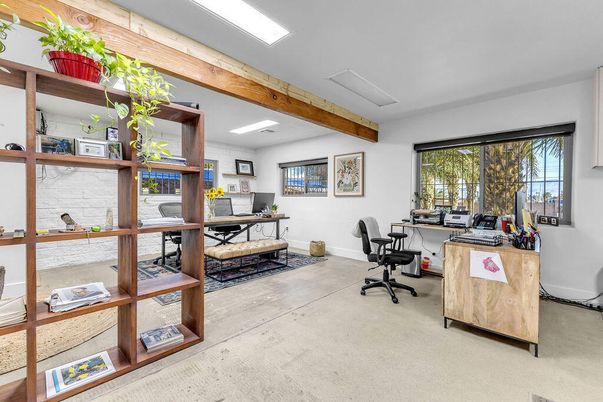 Home Office, Interior, Wooden Beams