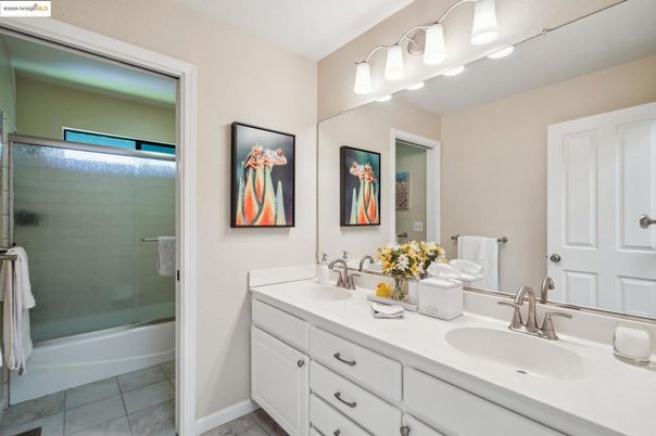 Bathroom, Dual Sink Vanities, Glass Shower, Interior