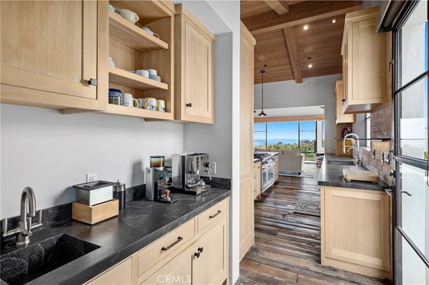 Interior, Kitchen, Recessed Lighting, Wooden Beams, Wooden Ceilings, Wood Texture Flooring