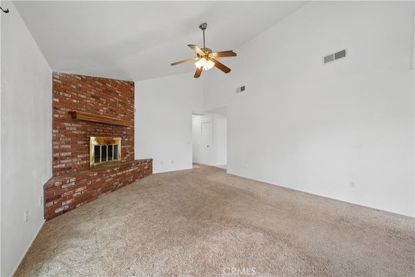 Empty room, Fireplace, Interior, Stone Walls