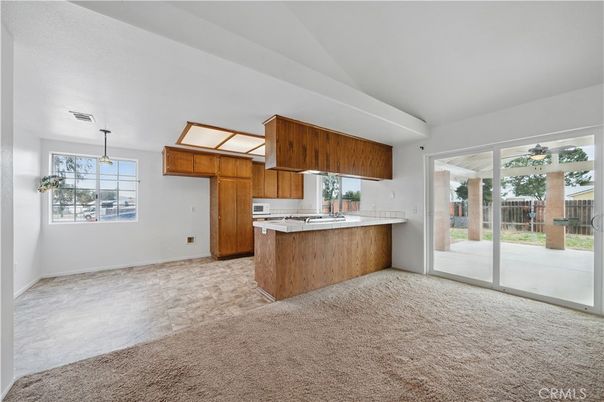 Empty room, Interior, Kitchen, Pendant Lights