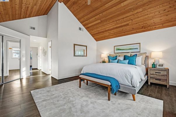 Bedroom, Interior, Wooden Ceilings, Wood Texture Flooring