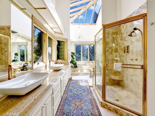 Bathroom, Dual Sink Vanities, Glass Shower, Interior