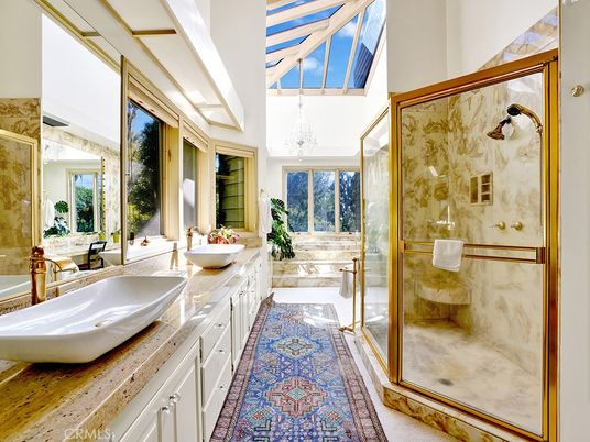 Bathroom, Dual Sink Vanities, Glass Shower, Interior