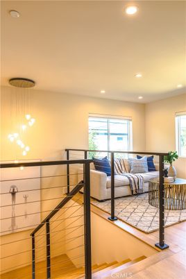Bedroom, Interior, Living room, Pendant Lights, Recessed Lighting, Wood Texture Flooring