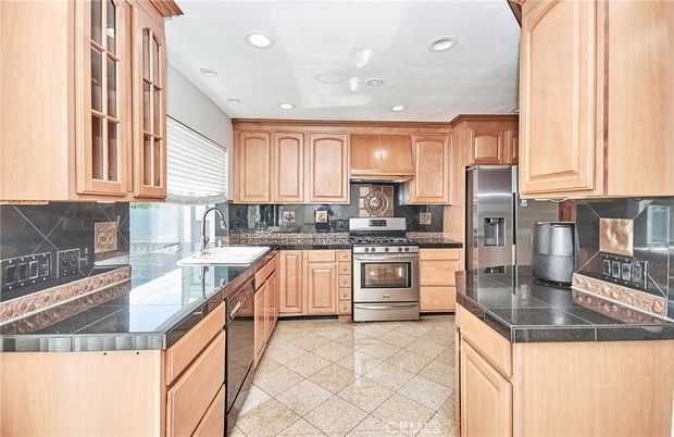 Interior, Kitchen, Recessed Lighting, Tile Countertops
