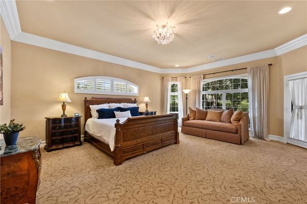 Bedroom, Chandelier, Interior, Recessed Lighting
