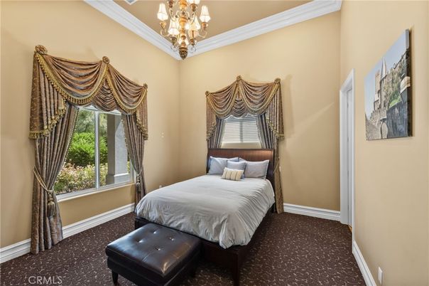 Bedroom, Chandelier, Interior