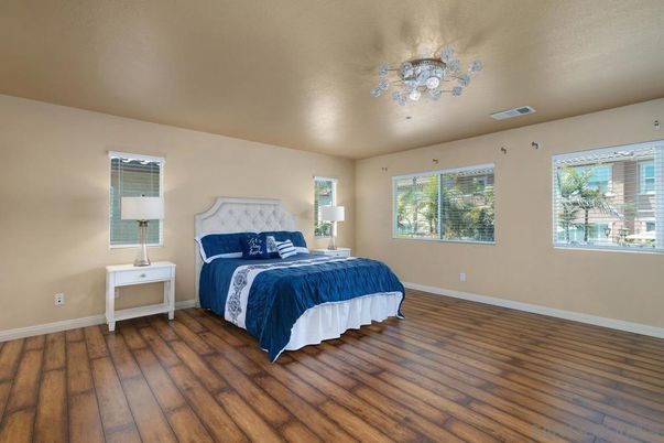 Bedroom, Interior, Wood Texture Flooring