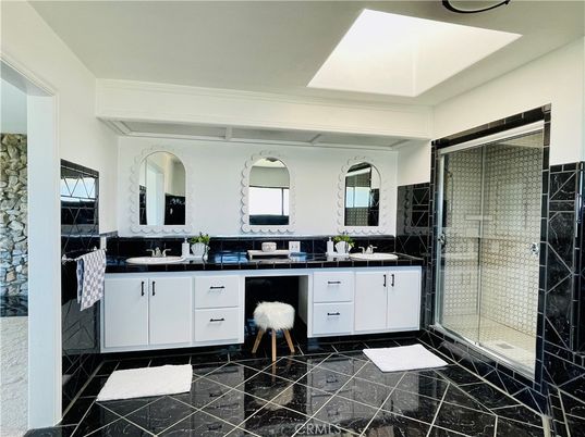 Bathroom, Dual Sink Vanities, Glass Shower, Interior