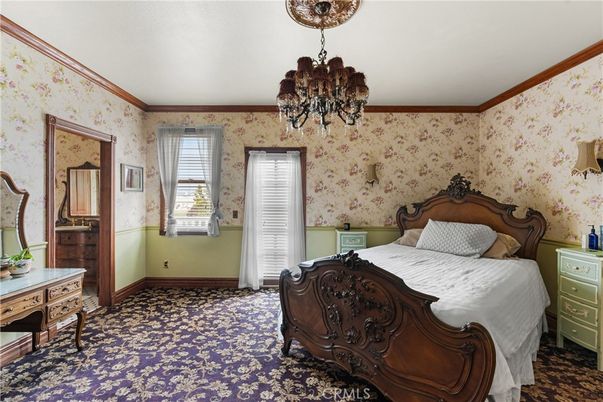Bedroom, Chandelier, Interior