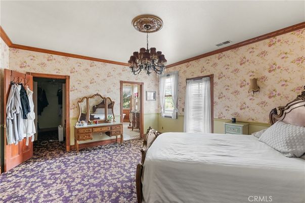 Bedroom, Chandelier, Interior
