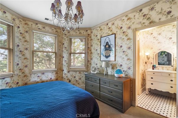 Bedroom, Chandelier, Interior