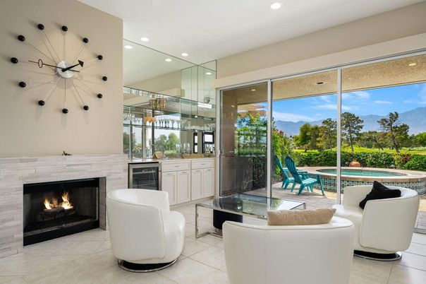 Fireplace, Interior, Living room, Recessed Lighting