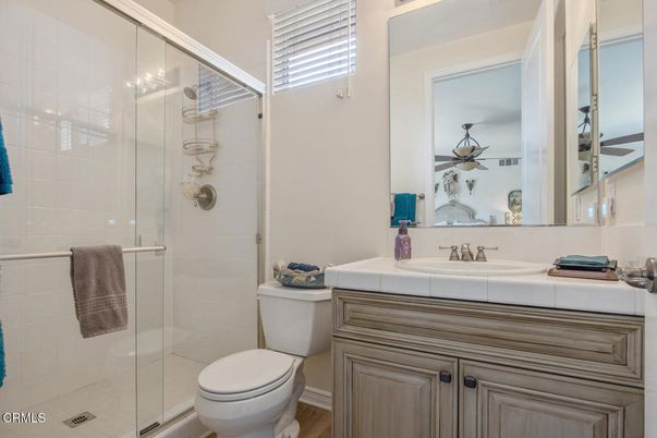 Bathroom, Glass Shower, Interior, Tile Countertops