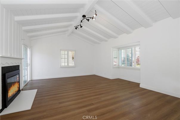 Empty room, Fireplace, Interior, Wood Texture Flooring