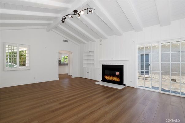 Empty room, Fireplace, Interior, Wood Texture Flooring