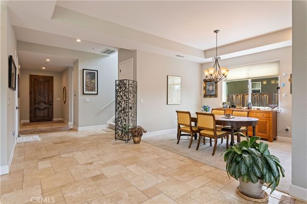 Chandelier, Dining room, Interior, Recessed Lighting