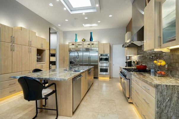 Interior, Kitchen, Recessed Lighting, Stainless Steel Appliances