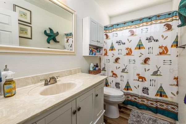 Bathroom, Interior, Wood Texture Flooring