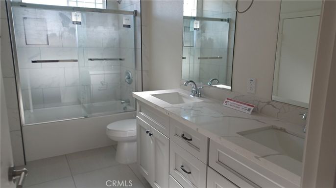 Bathroom, Dual Sink Vanities, Glass Shower, Interior