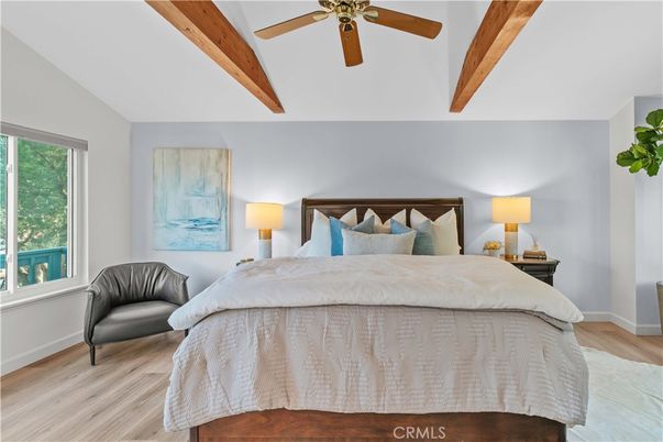 Bedroom, Interior, Wooden Beams, Wood Texture Flooring