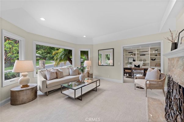 Dining room, Fireplace, Interior, Living room, Recessed Lighting